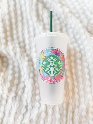 Lily Pulitzer Inspired Cold or Hot Cup