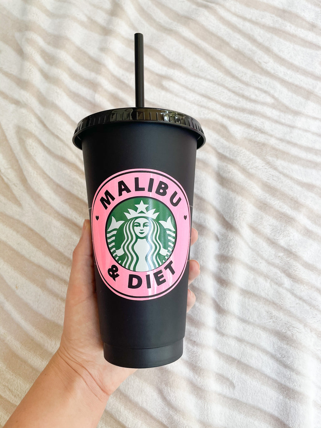 Malibu & Diet Matte Black Cold Cup