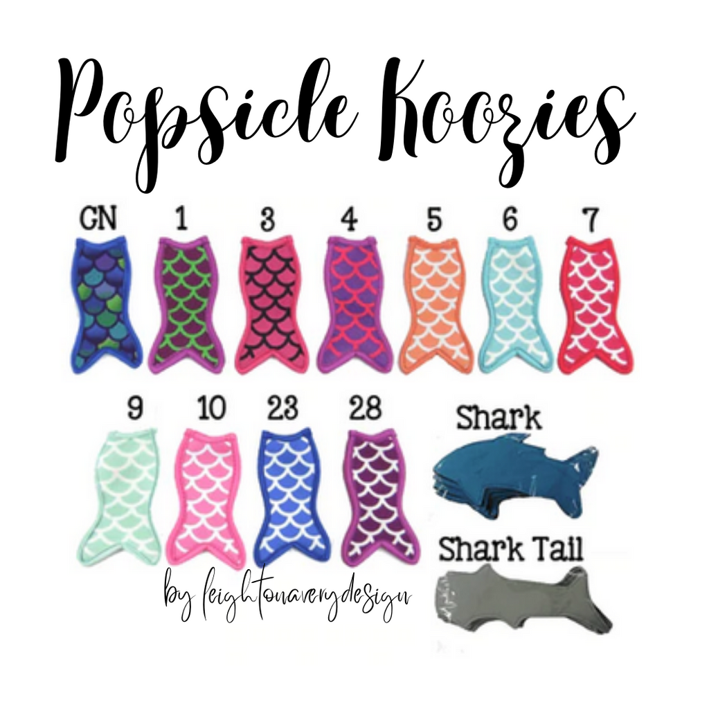 Popsicle Koozies (Mermaid & Sharks)