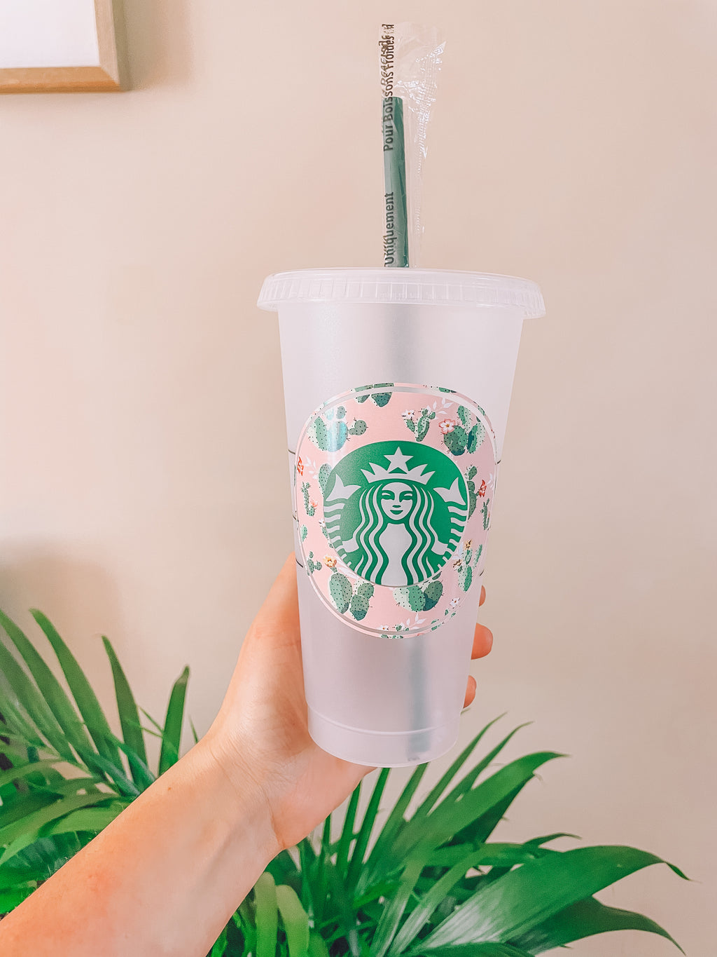 Peach Cactus Cold or Hot Cup