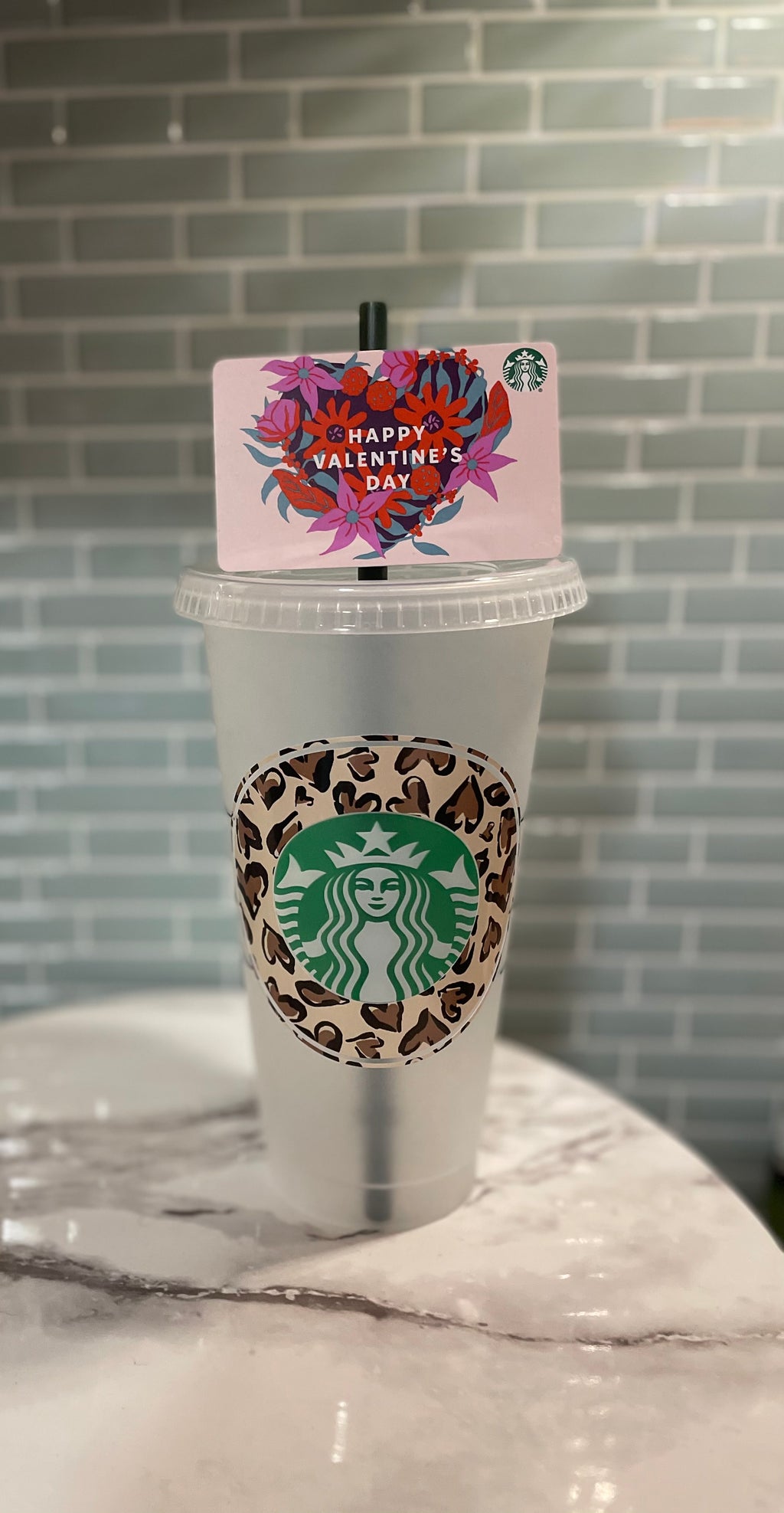 Leopard Hearts Cold or Hot Cup