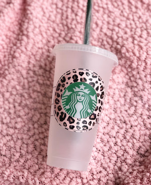 Pink Leopard Cold or Hot Cup