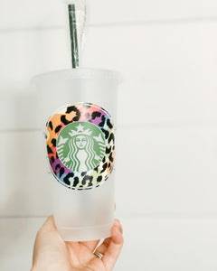 Lisa Frank Inspired Cold or Hot Cup